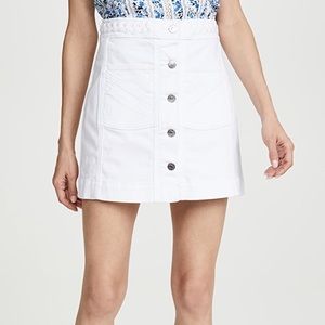 Veronica beard white denim skirt size 6 NWT